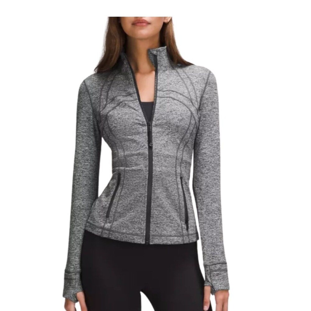Lululemon Define Jacket Heathered Gray Full Zip Athletic Jacket Size 10